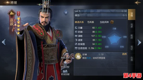 《群英觉醒》中秦始皇嬴政：统治力再升级，全面剖析其战场强度与策略影响