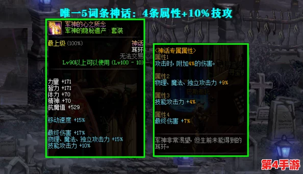 《地下城与勇士》中军神神话耳环：揭秘其独特部位属性，助力角色战力飙升的秘宝